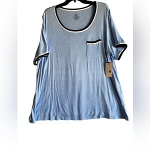 SECRET TREASURE WOMENS SLEEP SHORT SLEEVE SHIRT SZ 2X(18W-20W)